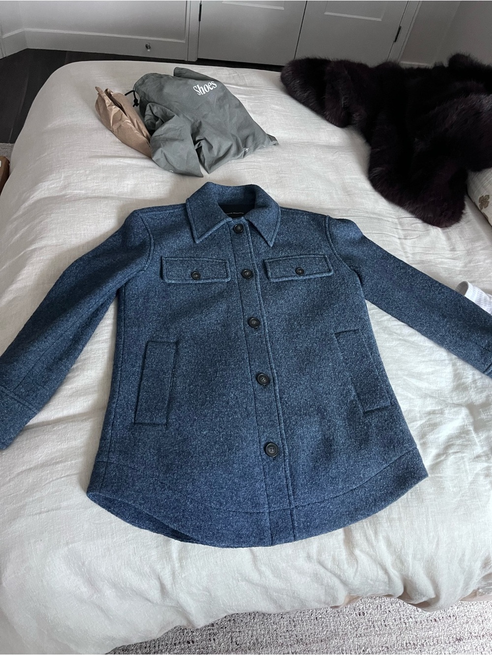 Club Monaco Women's Jacket in Deep Blue